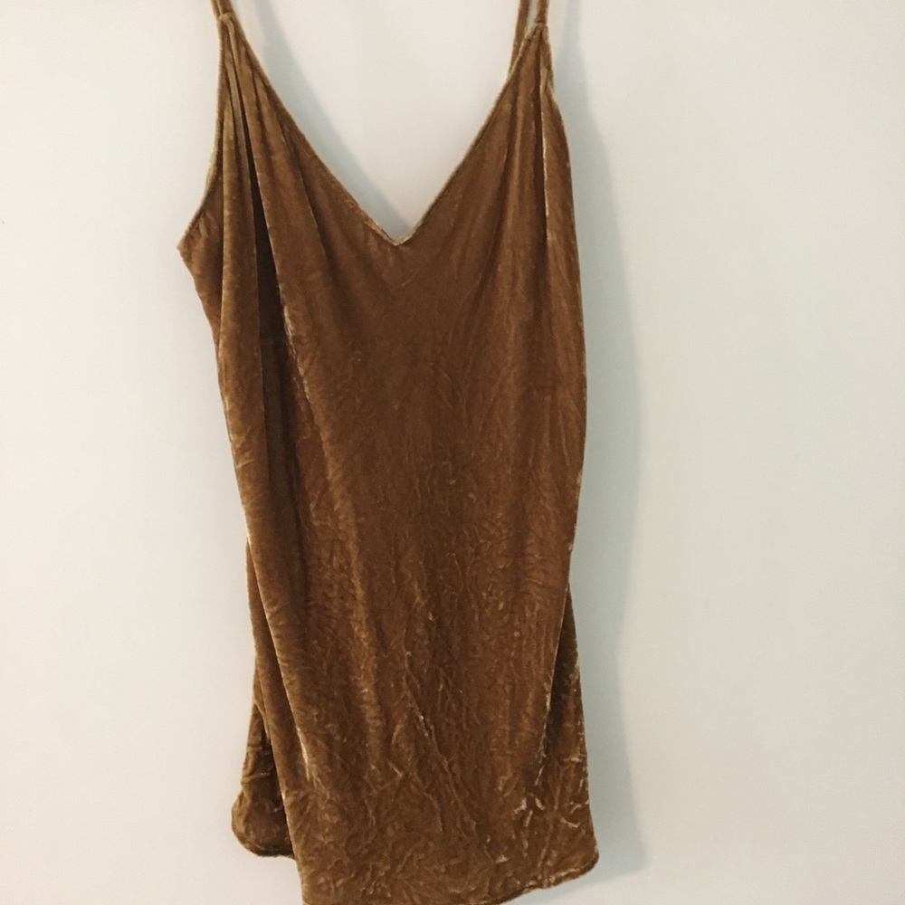 Reformation gold velvet top